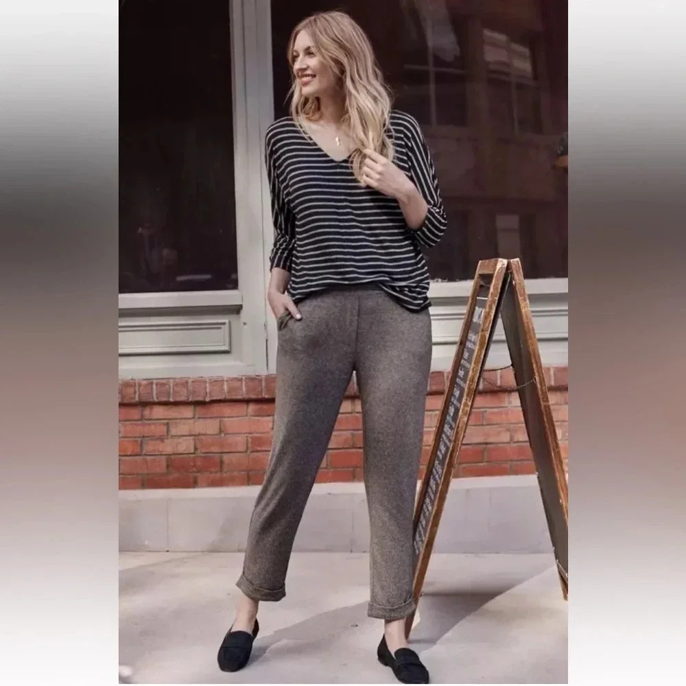 J. Jill Wearever‎ Collection Cuffed Jogger Pants Pull On Womens Medium (1517)